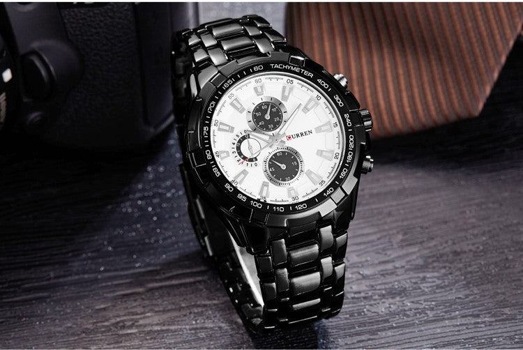 Men's Watch Business Steel Belt Quartz Watch