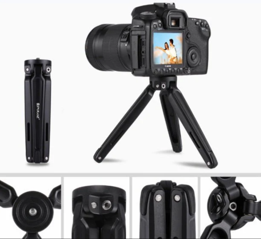 Compatible With Apple, Mobile Phone Metal Mini Tripod Desktop Tripod