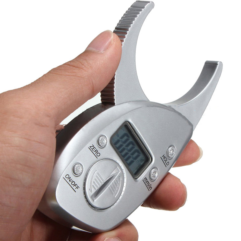 Digital Body Fat Caliper Skinfold Caliper LCD Display Analyzer Tape Measure Pack Slimming Scales Loss Weight Anti-slip Handle